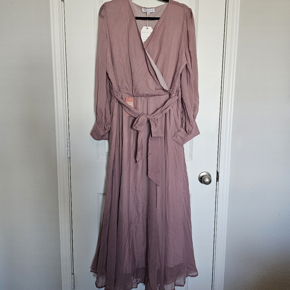 Ivy City Co. Andie Dress Dusty Rose Elegant Dress